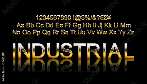 Hard style universal font.