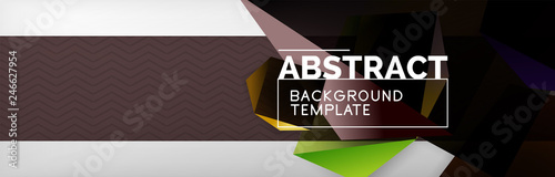 Triangular 3d geometric shapes composition  abstract background