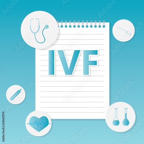 IVF (In Vitro Fertilization) medical concept- vector illustration