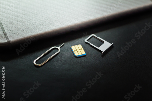 nano sim card in the storage and card adapter