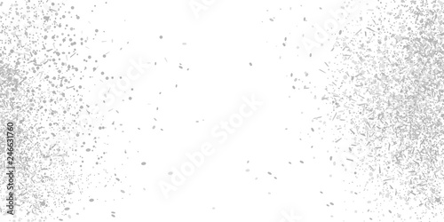 Confetti on white background. Luxury texture. Festive backdrop with glitters. Pattern for work. Print for polygraphy, posters, banners and textiles. Doodle for design. Black and white illustration
