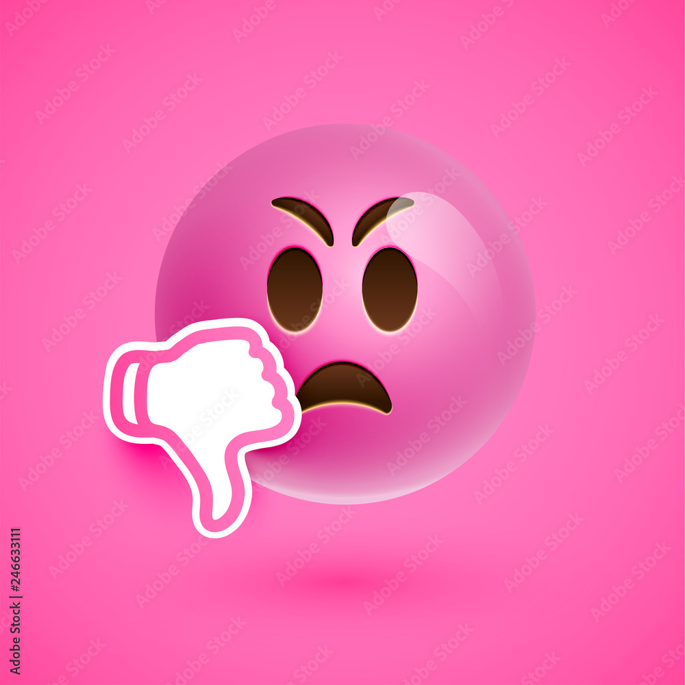 Emoticon with thumbs up, vector illustration Emoticon with thumbs up, vector illustration