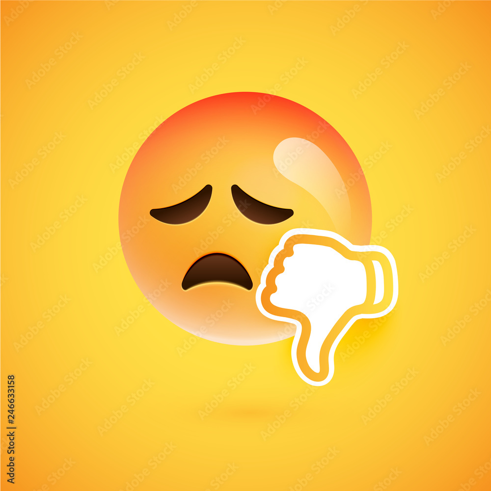 Emoticon with thumbs up, vector illustration Emoticon with thumbs up, vector illustration