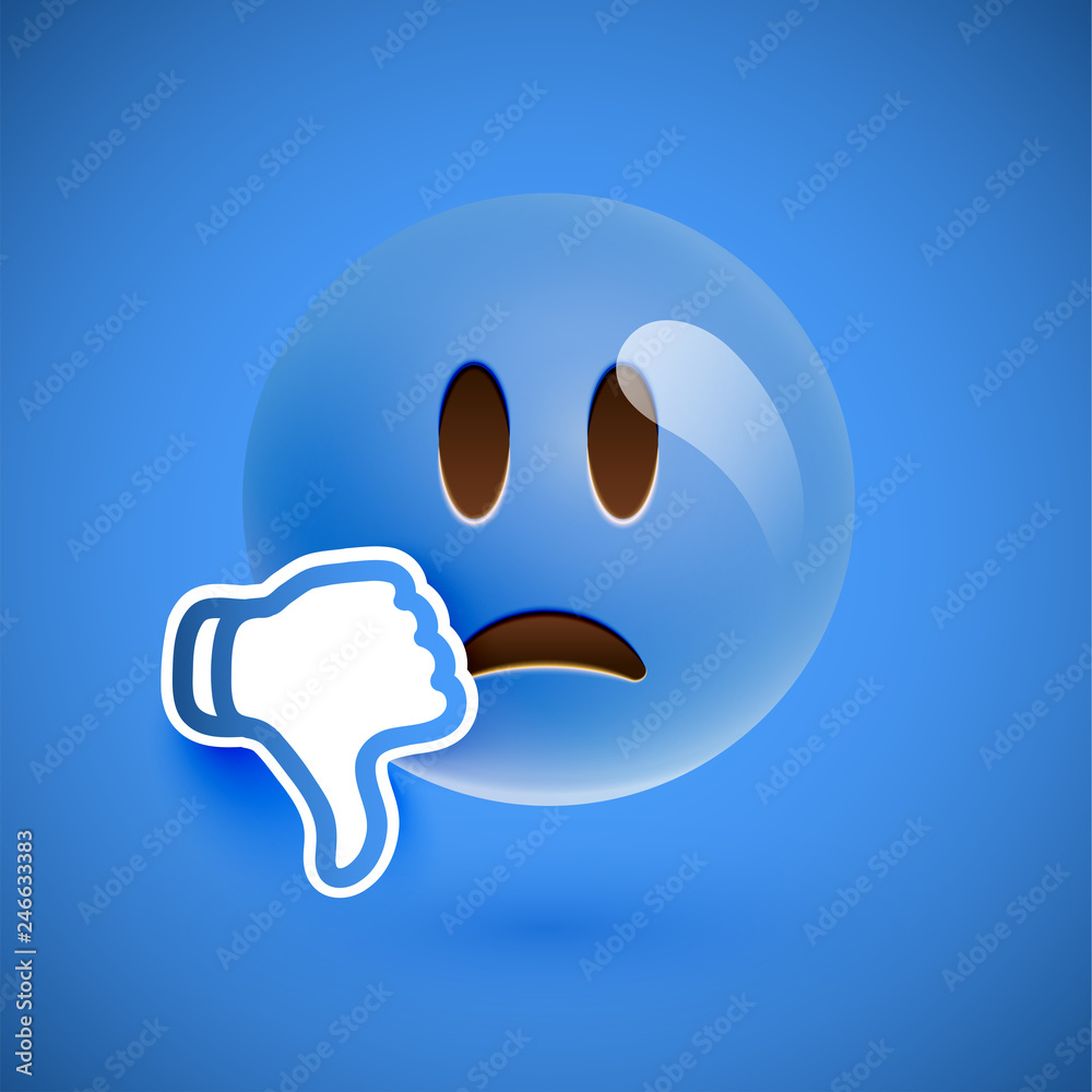 Emoticon with thumbs up, vector illustration Emoticon with thumbs up, vector illustration