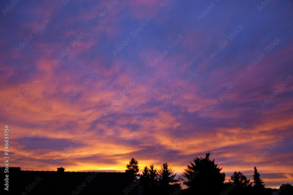 Obraz premium wolkenlandschaft abends