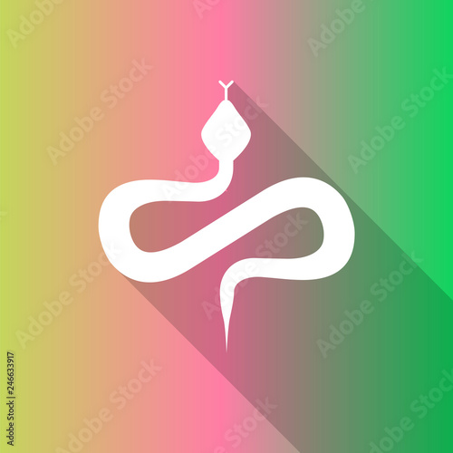 White snake logo design. Sn...
