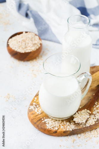 Homemade organic vegan non diary oat milk