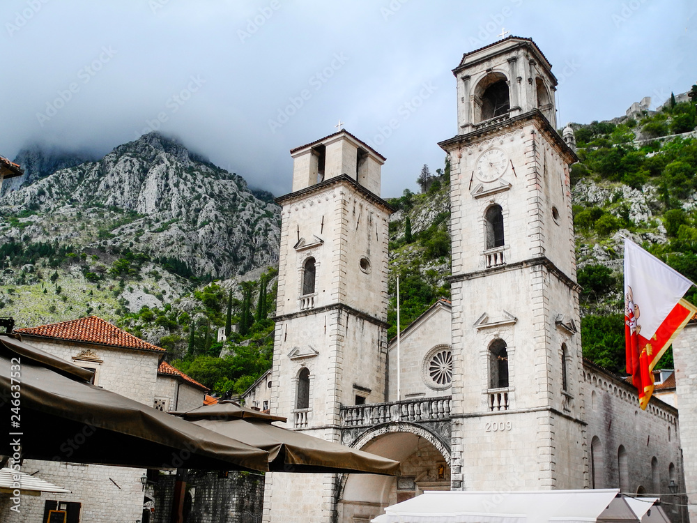 Kotor town, Kotor cathedral, Montenegro.