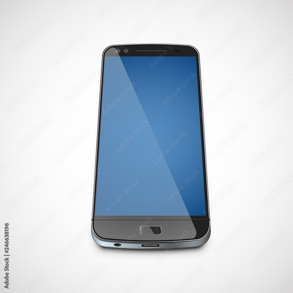 Realistic, high-detailed cellphone, vector illustration Realistic, high-detailed cellphone, vector illustration