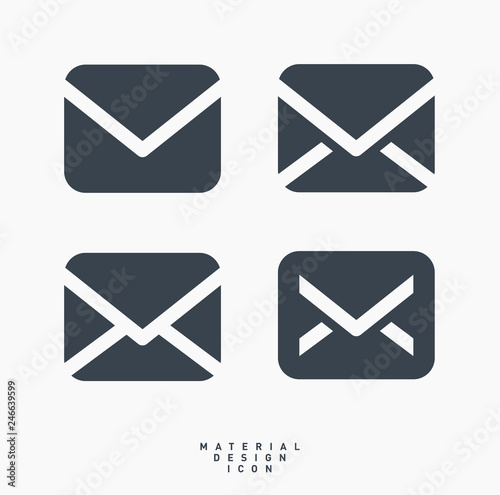 Email message material design line vector icon