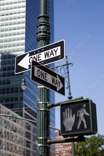 Street signs at Manhattan in New York City