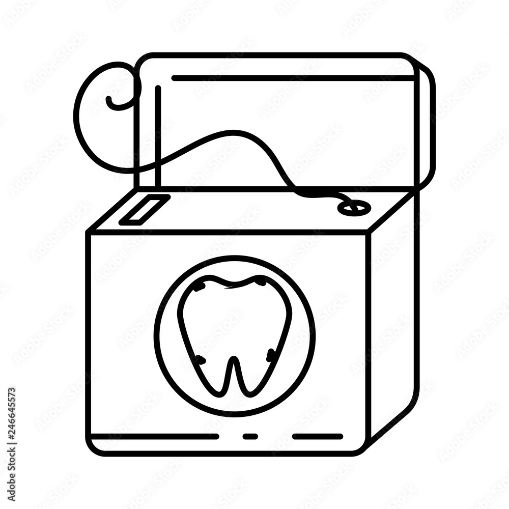 dental floss isolated icon