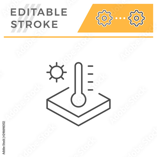 Insulation temperature line icon