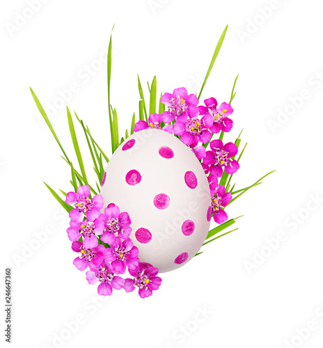 Pink yarrow flowers and Eas...