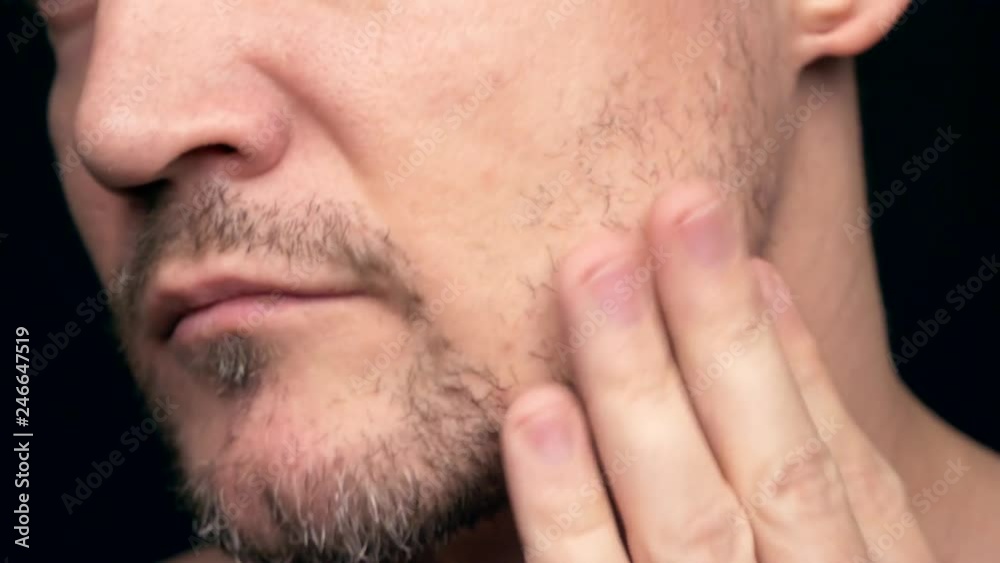 man's face before and after shaving man's face before and after shaving