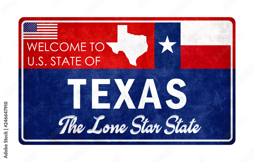 Fototapeta premium Welcome to Texas - grunge sign