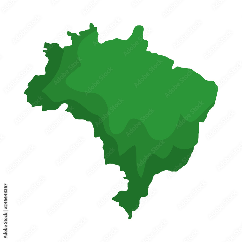 brazilian map isolated icon