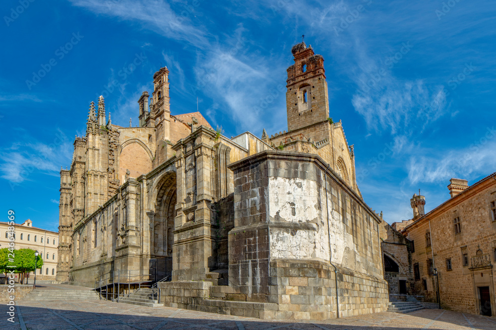 old and new Cathedral of Plasencia, Spain