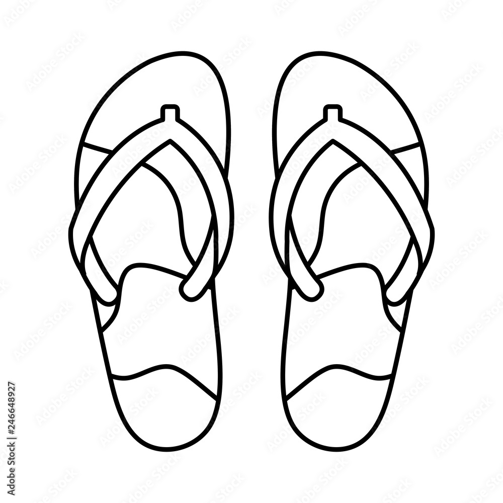 flip flops isolated icon flip flops isolated icon