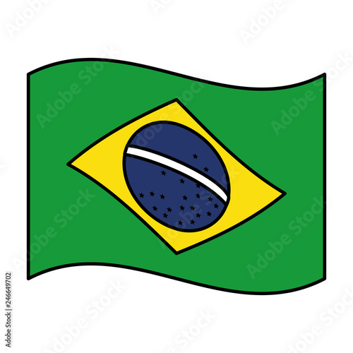 brazilian flag isolated icon