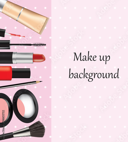 Cosmetic set background, vector