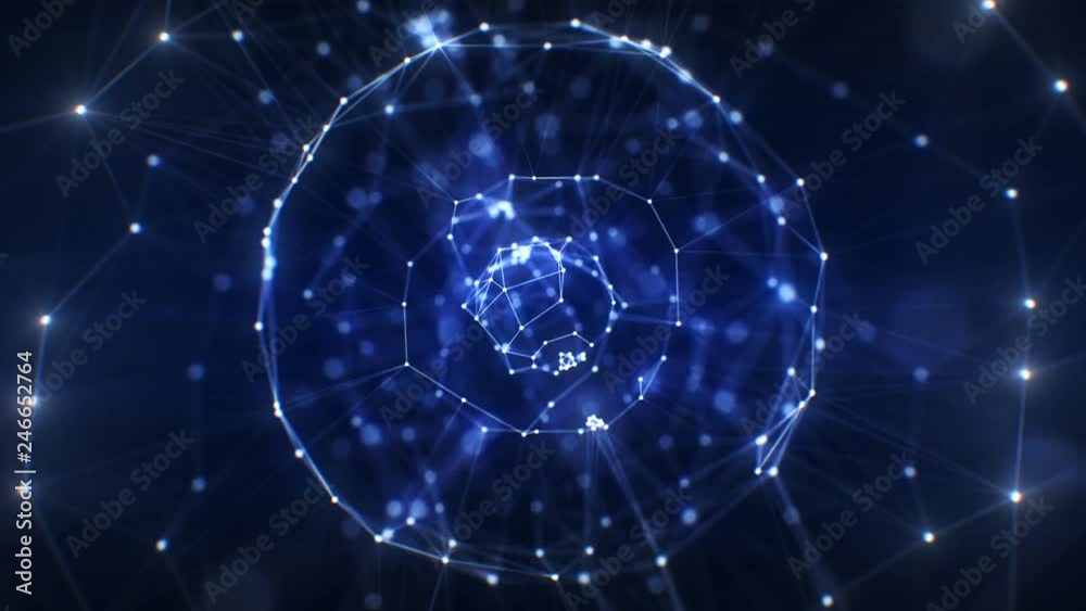 Beautiful Abstract Blue Hologram Sphere Network Spinning with Flares Seamless. Looped 3d Animation of Futuristic Virtual Technology and Business Concept. 4k Ultra HD 3840x2160 Beautiful Abstract Blue Hologram Sphere Network Spinning with Flares Seamless. Looped 3d Animation of Futuristic Virtual Technology and Business Concept. 4k Ultra HD 3840x2160