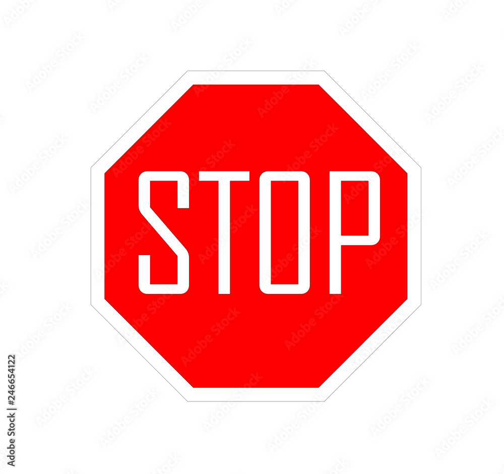 stop sign isolated on white background stop sign isolated on white background