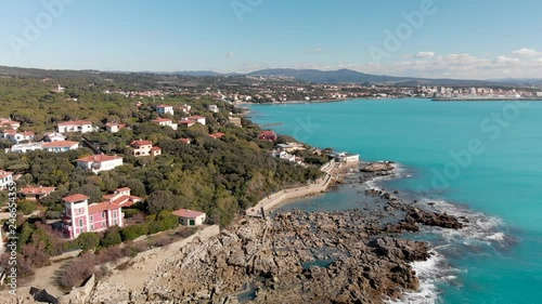 Castiglioncello, Tuscany. Aerial view on a beautiful sunny day photo