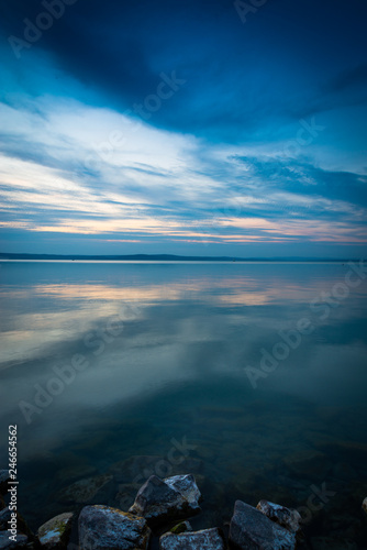 lake Balaton Hungary at night