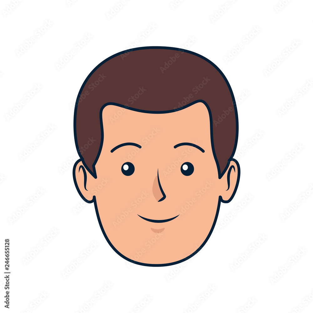 young man head avatar character young man head avatar character