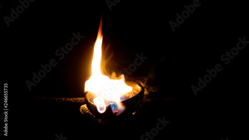 Buddhism Lampad Fire photo