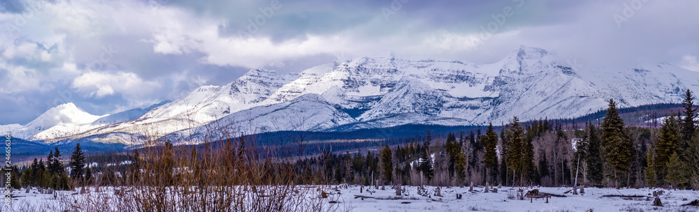 Panoramic Image from Polebridge, MT of Glacier National Park