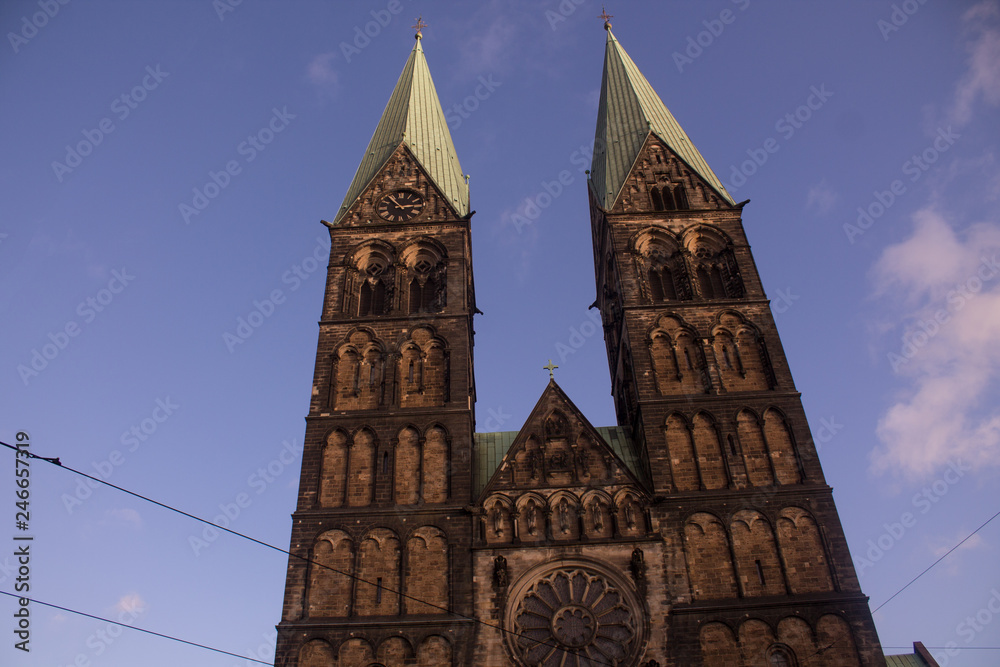 View from Bremen, famous german city at the state of Bremen, Germany. View from Bremen, famous german city at the state of Bremen, Germany.