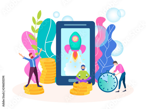 The concept of the beginning of the mobile Internet business