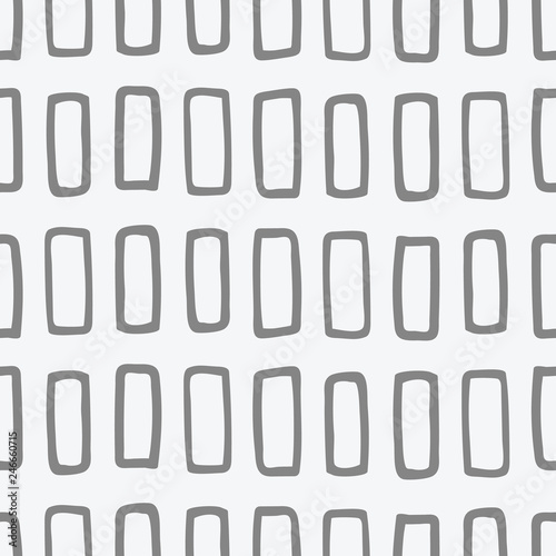 Varied hand drawn rectangle shapes, organized in rows and columns, seamless vector repeat pattern. Good background texture. For paper, graphic and web design. Conceptual for technology, business. 