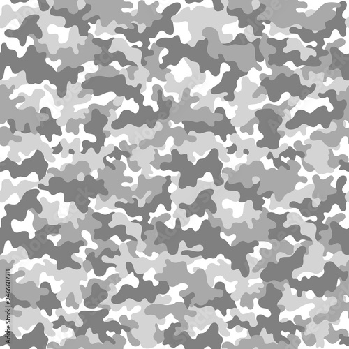 Camouflage Seamless Pattern - Gray camouflage repeating pattern design