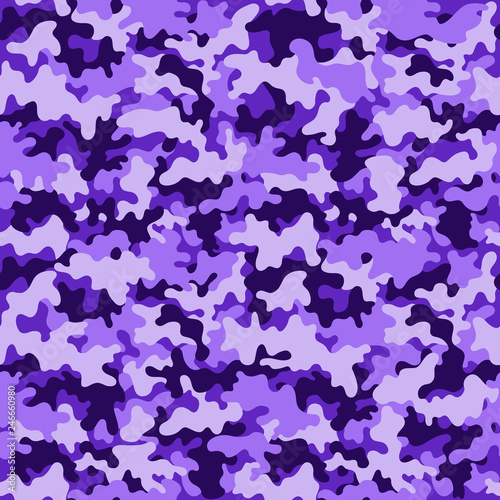 Camouflage Seamless Pattern - Purple camouflage repeating pattern design