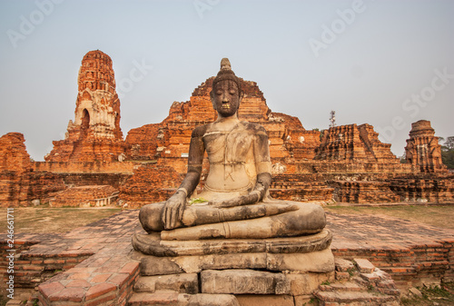 Ayutthaya,Thailand - 50 km North of Bangkok, a Unesco World Heritage. Here in particular one of the numerous temples and shrines of the historical park