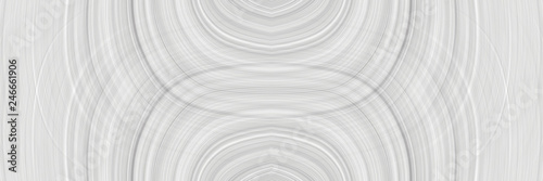 Graphic symmetrical pattern for wallpaper and packaging for various purposes. The background is gray and white with a gradient texture of stripes, lines, waves and geometric shapes. © Nadzeya Pakhomava
