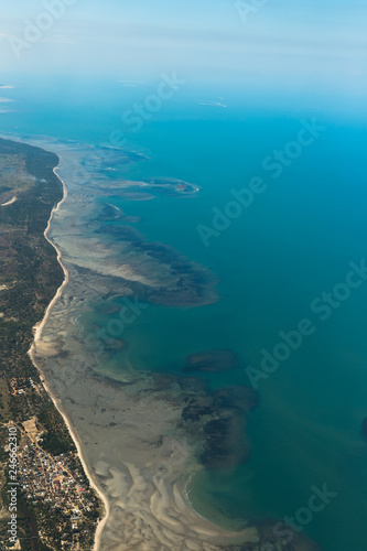 Die Küste von Sansibar - Luftaufnahme