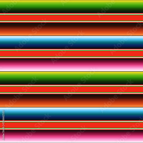 Serape Seamless Pattern - Colorful Mexican fabric repeating pattern design