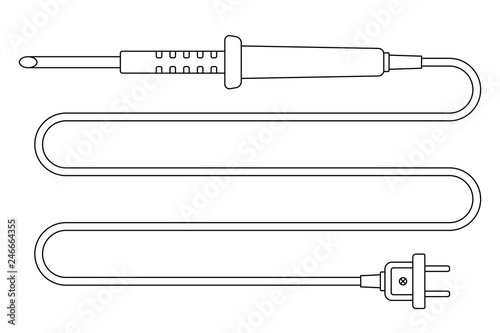 Electric soldering contour iron