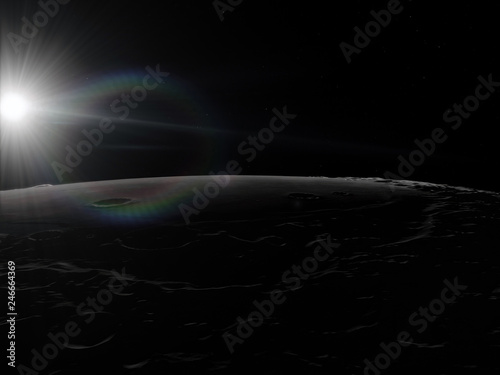 Fototapeta Naklejka Na Ścianę i Meble -  Moon in outer space, surface. High quality, resolution, 4k. This image elements furnished by nasa