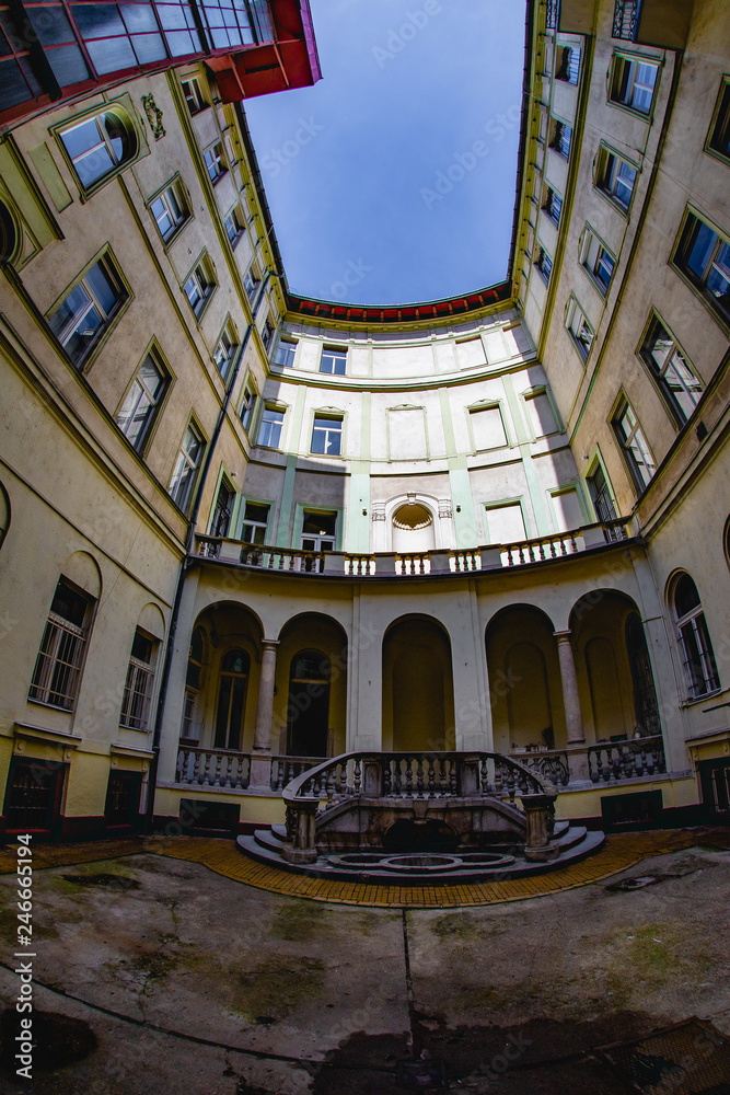 square courtyard apartment building
