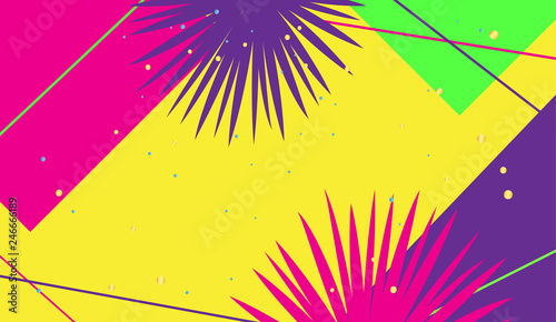 Rio Carnival festive posters set. Musicians, confetti fireworks, mask, masquerade. Festival abstract colorful geometric banner. Brazilian, Venetian, Mardi Gras, Samba wallpaper vector