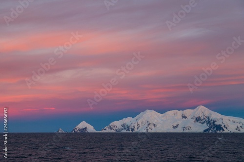 Sunrise over Antarctica photo
