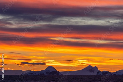 Sunset over Danco Island Antarctica