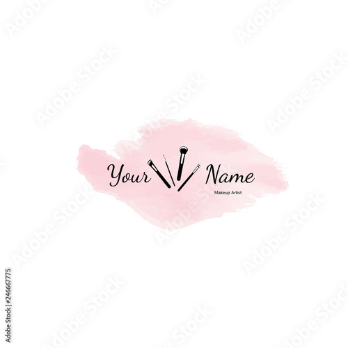 Logo makeup artist. Vector
