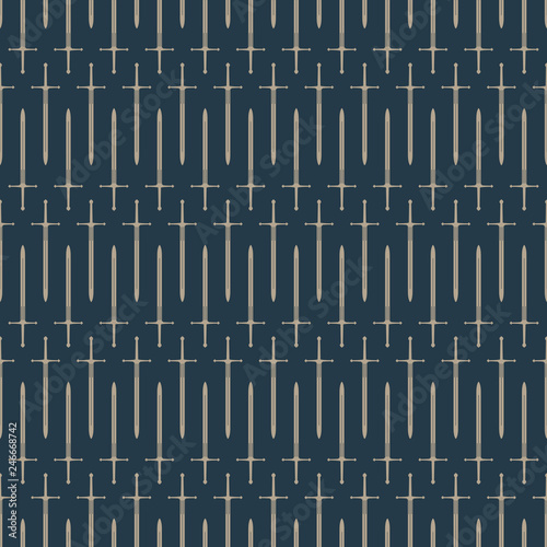Sword Seamless Pattern - Long sword repeating pattern design