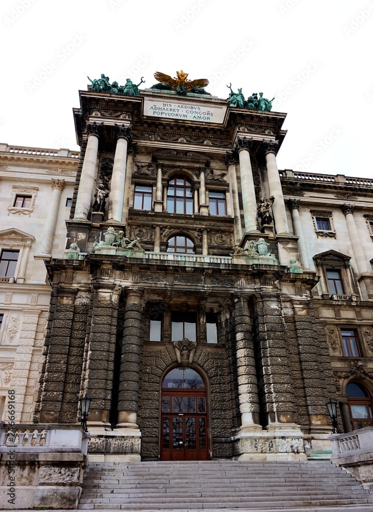 The facade of the Hofburg Palace in Vienna.